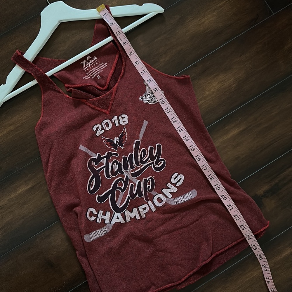 Washington Capitals 2018 Stanley Cup Champions Tank Top M Majestic Threads NHL - Picture 8 of 8